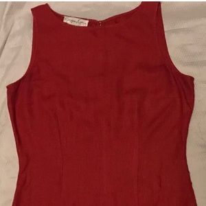 Geoffrey Beene Sport Womens Sleeveless Dress Sz 10 Red zips in back